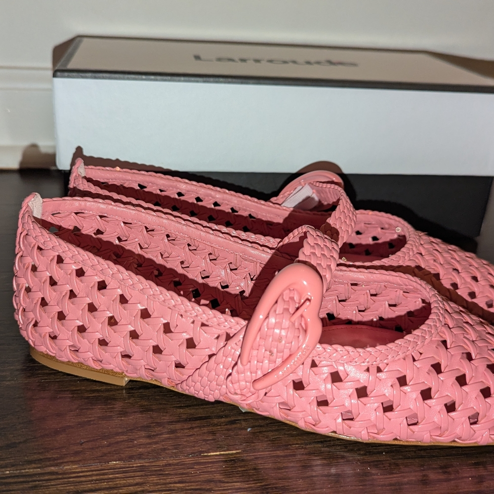 Larroude Pink Woven Flats - Picture 5 of 7